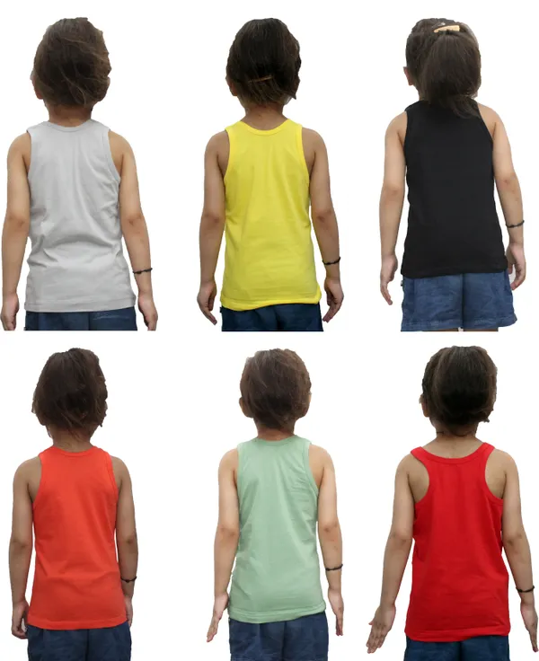 Multicolor_Cotton_Sleeveless_Printed_Vest_For_Boys_&_Girls_(Pack_Of_6)