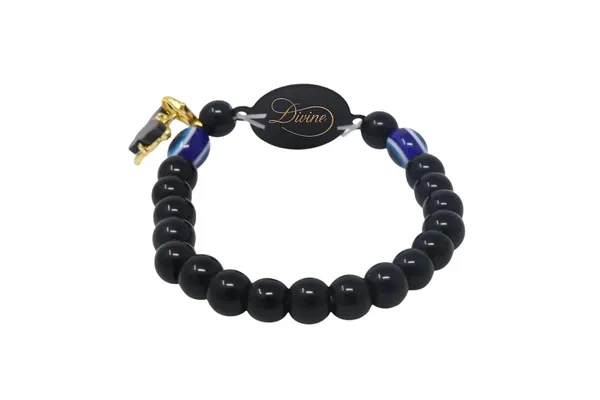 DIVINE_GURU_JI_Jai_Guru_Ji_Swaroop_Bracelet_with_Black_Beads_&_Evil_Eye_Charm_|_Spiritual_Protection_Wristband_with_Butterfly_Pendant_for_Men_&_Women_|_Devotional_Gift