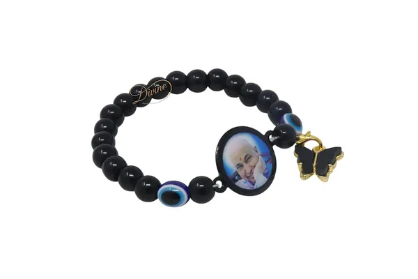 DIVINE_GURU_JI_Jai_Guru_Ji_Swaroop_Bracelet_with_Black_Beads_&_Evil_Eye_Charm_|_Spiritual_Protection_Wristband_with_Butterfly_Pendant_for_Men_&_Women_|_Devotional_Gift