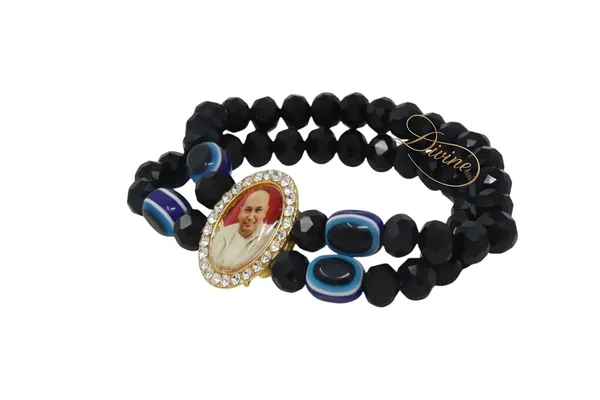 DIVINE_GURU_JI_Jai_Guru_Ji_Black_Beads_Bracelet_|_Jai_Guru_Ji_Bracelet_Swaroop_|_Handmade_Guru_Ji_Bracelets_with_Blessings_|_Spiritual_for_Men_Women_Ladies_|_Satsang_Return_Gift_Items_with_Guru_Ji_Photo