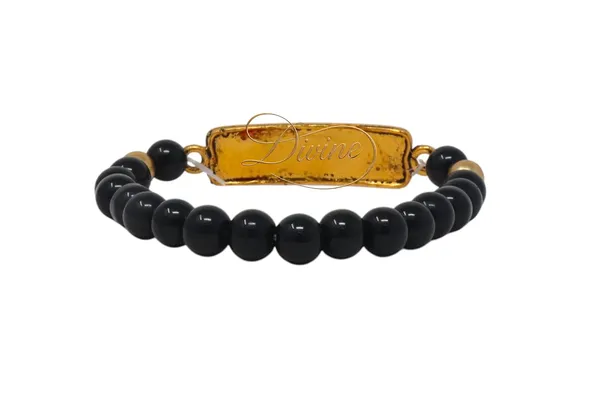 DIVINE_GURU_JI_Jai_Guruji_Brass_Bracelet_for_Men_&_Women_|_Black_Beads_Kada_with_Golden_Plate_|_Handmade_Spiritual_for_Blessings,_Meditation,_Satsang_&_Devotional_Gift