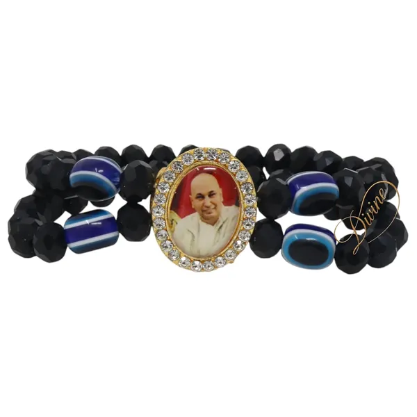 DIVINE_GURU_JI_Jai_Guru_Ji_Black_Beads_Bracelet_|_Jai_Guru_Ji_Bracelet_Swaroop_|_Handmade_Guru_Ji_Bracelets_with_Blessings_|_Spiritual_for_Men_Women_Ladies_|_Satsang_Return_Gift_Items_with_Guru_Ji_Photo