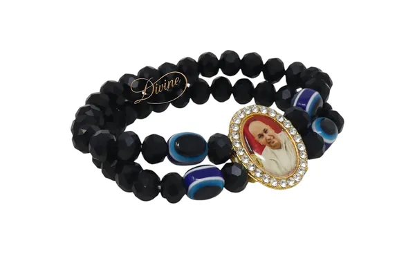 DIVINE_GURU_JI_Jai_Guru_Ji_Black_Beads_Bracelet_|_Jai_Guru_Ji_Bracelet_Swaroop_|_Handmade_Guru_Ji_Bracelets_with_Blessings_|_Spiritual_for_Men_Women_Ladies_|_Satsang_Return_Gift_Items_with_Guru_Ji_Photo