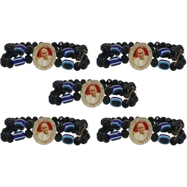 DIVINE_GURU_JI_Jai_Guru_Ji_Black_Beads_Bracelet_|_Jai_Guru_Ji_Bracelet_Swaroop_|_Handmade_Guru_Ji_Bracelets_with_Blessings_|_Spiritual_for_Men_Women_Ladies_|_Satsang_Return_Gift_Items_with_Guru_Ji_Photo