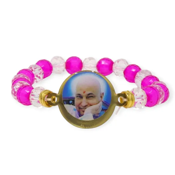 DIVINE_GURU_JI_Jai_Guruji_Pink_Beads_Bracelet_|_Handmade_Spiritual_Bracelet_with_Guruji_Swaroop_|_Divine_Blessings_for_Women,_Meditation,_Satsang_&_Devotional_Gift