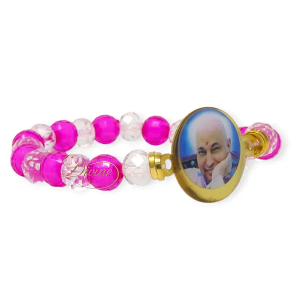 DIVINE_GURU_JI_Jai_Guruji_Pink_Beads_Bracelet_|_Handmade_Spiritual_Bracelet_with_Guruji_Swaroop_|_Divine_Blessings_for_Women,_Meditation,_Satsang_&_Devotional_Gift