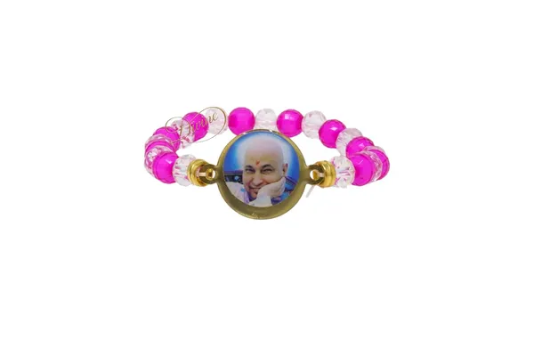 DIVINE_GURU_JI_Jai_Guruji_Pink_Beads_Bracelet_|_Handmade_Spiritual_Bracelet_with_Guruji_Swaroop_|_Divine_Blessings_for_Women,_Meditation,_Satsang_&_Devotional_Gift