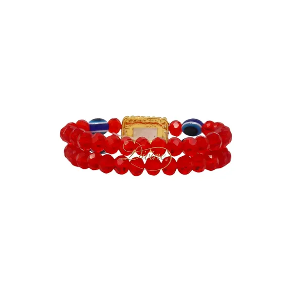 DIVINE_GURU_JI_Jai_Guru_Ji_Bracelet_with_Red_Crystal_Beads,_Evil_Eye_Protection_&_Stone_Studded_Frame_|_Spiritual_Divine_Wristband_with_Guru_Ji_Photo_|_Unisex_Devotional_Gift_for_Faith_&_Positivity