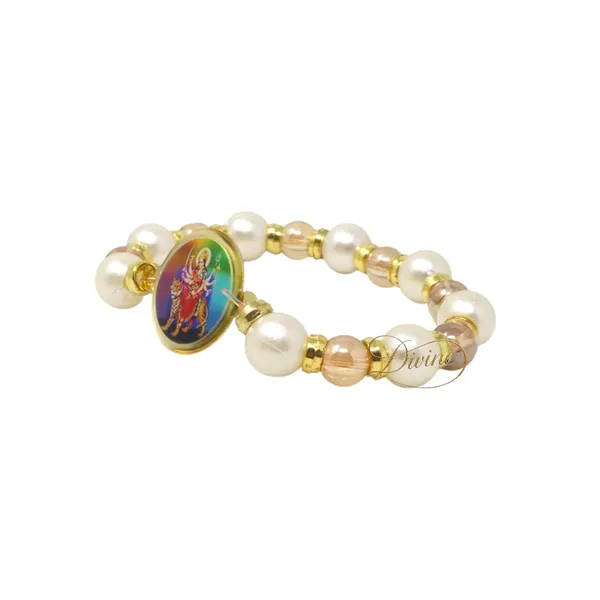 DIVINE_GURU_JI_Mata_Rani_Bracelet_|_Sherawali_Mata_Bracelet_with_Pearls_&_Shimmer_Beads_|_Spiritual_Kada_Wristband_for_Men_and_Women_|_Devotional_Bhakti_Gift_for_Prayer,_Puja_&_Meditation