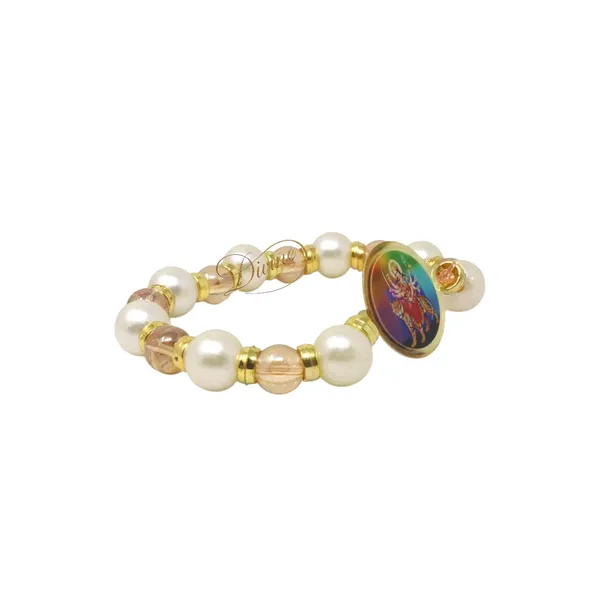 DIVINE_GURU_JI_Mata_Rani_Bracelet_|_Sherawali_Mata_Bracelet_with_Pearls_&_Shimmer_Beads_|_Spiritual_Kada_Wristband_for_Men_and_Women_|_Devotional_Bhakti_Gift_for_Prayer,_Puja_&_Meditation
