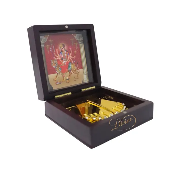 DIVINE_GURU_JI_Mata_Rani_Charan_Box_|_Sherawali_Mata_Charan_Paduka_for_Puja_Room,_Home_Temple_&_Meditation_|_Spiritual_Devotional_Gift_Item