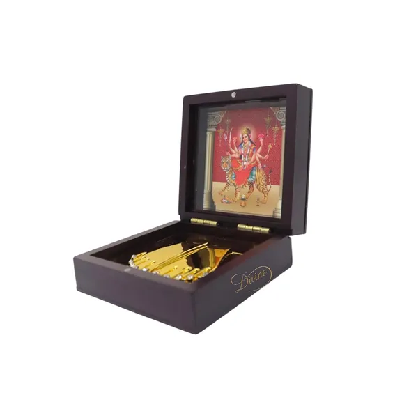 DIVINE_GURU_JI_Mata_Rani_Charan_Box_|_Sherawali_Mata_Charan_Paduka_for_Puja_Room,_Home_Temple_&_Meditation_|_Spiritual_Devotional_Gift_Item