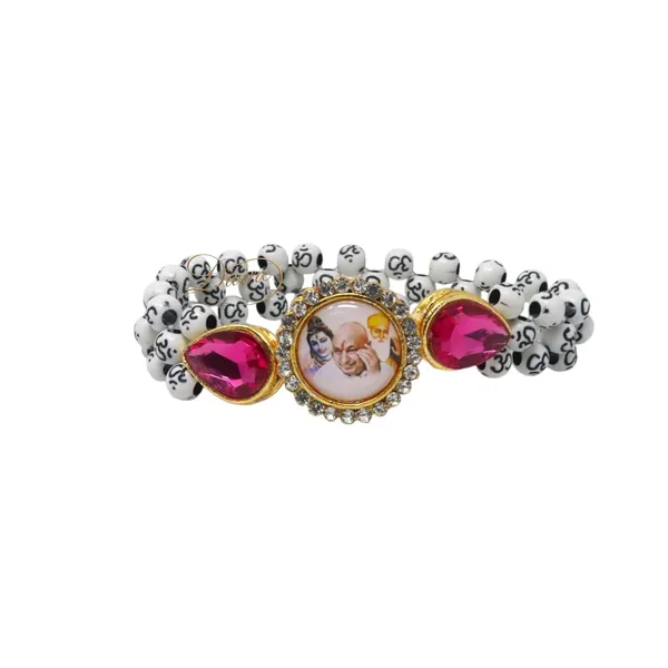 DIVINE_GURU_JI_Jai_guru_Ji_Shiv_ji_Waheguru_ji_Swaroop_Om_Bead_Bracelet_|_Spiritual_Kada_with_Om_Printed_Beads_&_Crystal_Centerpiece_|_Devotional_Wristband_for_Men_&_Women_|_Prayer,_Meditation_&_Bhakti_Gift