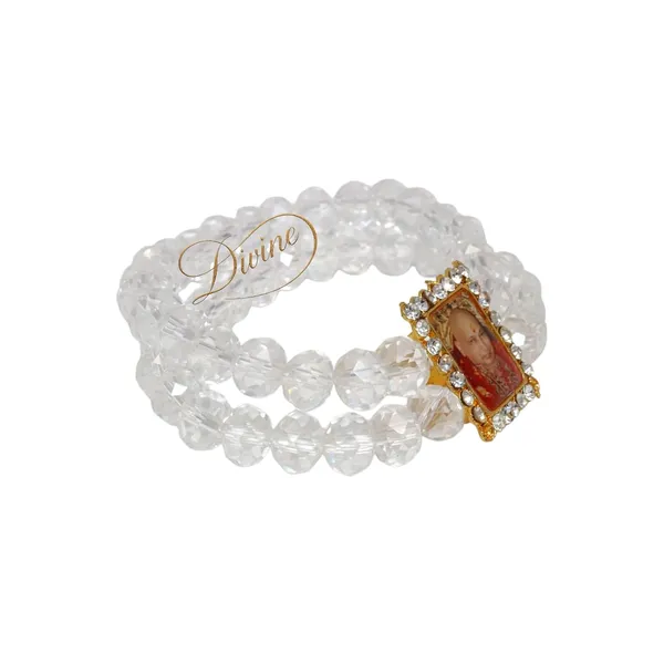 DIVINE_GURU_JI_Jai_guru_Ji_White_Crystal_Bead_Bracelet_|_Spiritual_Kada_with_Crystal_Frame_Centerpiece_|_Devotional_Wristband_for_Men_&_Women_|_Prayer,_Meditation_&_Bhakti_Gift