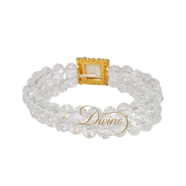 DIVINE_GURU_JI_Jai_guru_Ji_White_Crystal_Bead_Bracelet_|_Spiritual_Kada_with_Crystal_Frame_Centerpiece_|_Devotional_Wristband_for_Men_&_Women_|_Prayer,_Meditation_&_Bhakti_Gift