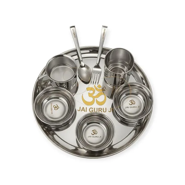 Divine_GURU_JI_Jai_Guru_Ji_Stainless_Steel_Round_Thali_Dinner_Set_|_Big_Size_Plate_Set_with_1_Thali,_2_Glass,_2_Spoon_&_3_Katori_|_Devotional_Dining_Set_for_Home_&_Gift