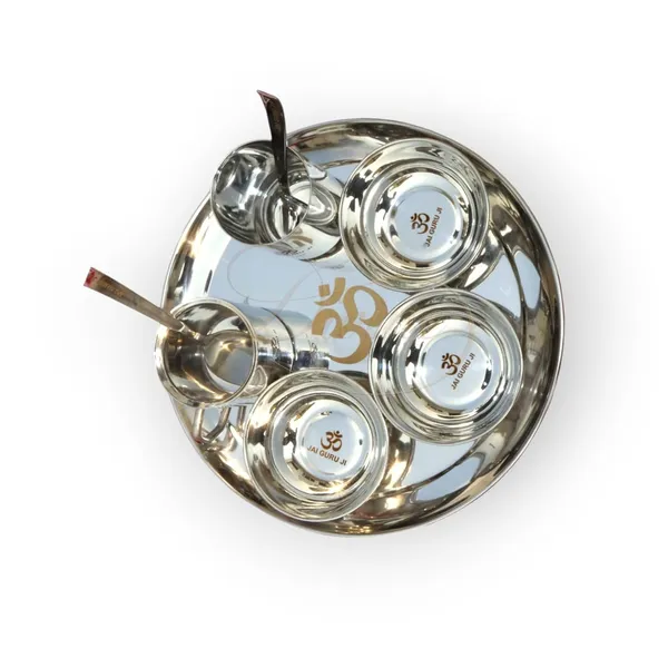 Divine_GURU_JI_Jai_Guru_Ji_Stainless_Steel_Round_Thali_Dinner_Set_|_Big_Size_Plate_Set_with_1_Thali,_2_Glass,_2_Spoon_&_3_Katori_|_Devotional_Dining_Set_for_Home_&_Gift