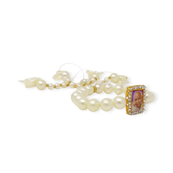 DIVINE_GURU_JI_Guru_Ji_Pearl_Bracelet_with_Rose_Beads_|_Spiritual_White_Beaded_Hand_Bracelet_for_Men_&_Women_|_Devotional_Wristband_Gifting
