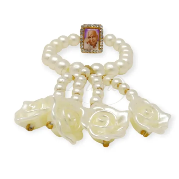 DIVINE_GURU_JI_Guru_Ji_Pearl_Bracelet_with_Rose_Beads_|_Spiritual_White_Beaded_Hand_Bracelet_for_Men_&_Women_|_Devotional_Wristband_Gifting