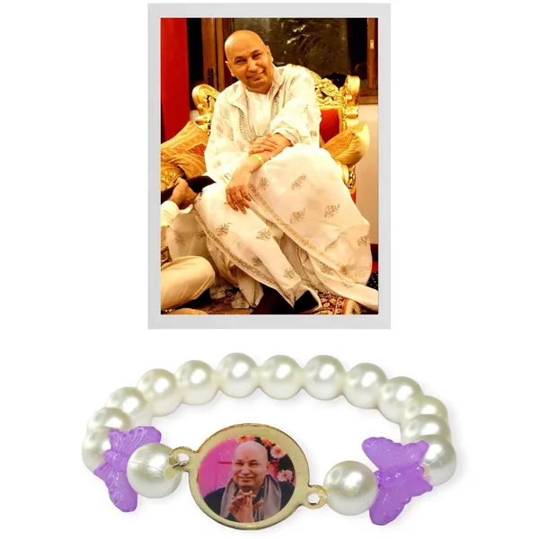 Shukrana_Blessings_Guruji_Bracelets_|_Guru_Ji_Bracelet_|_Guruji_Swaroop_Bracelets_–_Pearl_Beaded_Design_with_Purple_Butterfly_Accents_and_Gold-Tone_Photo_Frame_(One_Piece)
