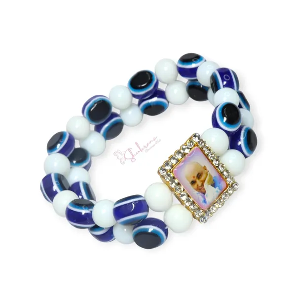 Shukrana_Blessings_Evil_Eye_Beaded_|_Guruji_Bracelets_|_Guru_Ji_Bracelet_|_Guruji_Swaroop_Bracelets,_White_and_Blue_Glass_Beads,_Double_Strand_with_Crystal_Photo_Frame