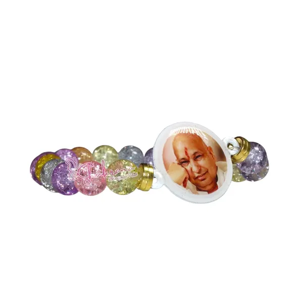 Shukrana_Blessings_Guruji_Blessings_Beaded_Bracelet_|_Spiritual_Multicolor_Crystal_Beads_with_Photo_Swaroop_Charm_|_Devotional_Wristband_for_Men_&_Women(Glitter-Beads)