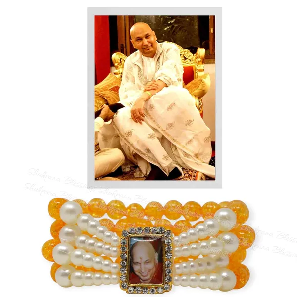 Shukrana_Blessings_Jai_guru_ji_bracelet_|_Guruji_Swaroop_Beaded_Bracelet_–_Orange,_Purple_&_Green_Shine_with_Religious_Charm_&_Clear_Crystals_|_Guruji_Photo_Frame_Wristband
