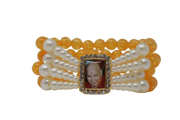 Shukrana_Blessings_Jai_guru_ji_bracelet_|_Guruji_Swaroop_Beaded_Bracelet_–_Orange,_Purple_&_Green_Shine_with_Religious_Charm_&_Clear_Crystals_|_Guruji_Photo_Frame_Wristband