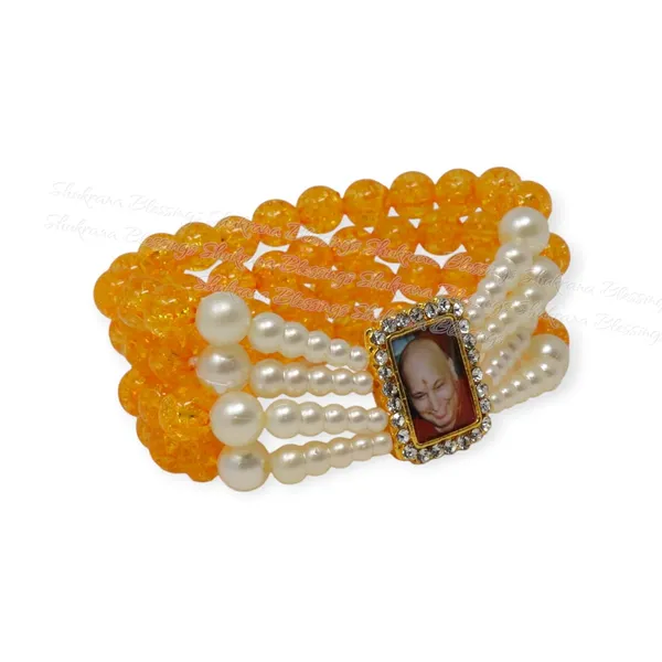 Shukrana_Blessings_Jai_guru_ji_bracelet_|_Guruji_Swaroop_Beaded_Bracelet_–_Orange,_Purple_&_Green_Shine_with_Religious_Charm_&_Clear_Crystals_|_Guruji_Photo_Frame_Wristband