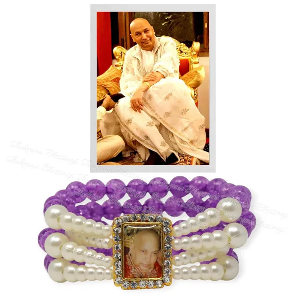 Shukrana_Blessings_Jai_guru_ji_bracelet_|_Guruji_Swaroop_Beaded_Bracelet_–_Orange,_Purple_&_Green_Shine_with_Religious_Charm_&_Clear_Crystals_|_Guruji_Photo_Frame_Wristband