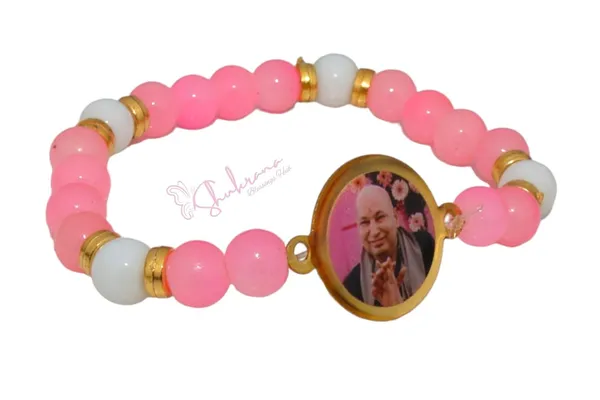 Shukrana_Blessings_Beaded_|_Guruji_Bracelets_|_Guru_Ji_Bracelet_|_Guruji_Swaroop_Bracelets_with_Photo_Charm,_Pink_and_White_Glass_Beads,_Gold_Accents_(Pink,_One_Piece)
