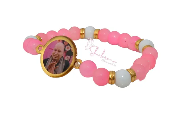 Shukrana_Blessings_Beaded_|_Guruji_Bracelets_|_Guru_Ji_Bracelet_|_Guruji_Swaroop_Bracelets_with_Photo_Charm,_Pink_and_White_Glass_Beads,_Gold_Accents_(Pink,_One_Piece)