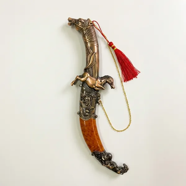 Golden_&_Red_Stylish_Shining_Look_Made_of_Fibre_Plastic_Body_with_Non_Sharp_Iron_Blade_(8_Inch)