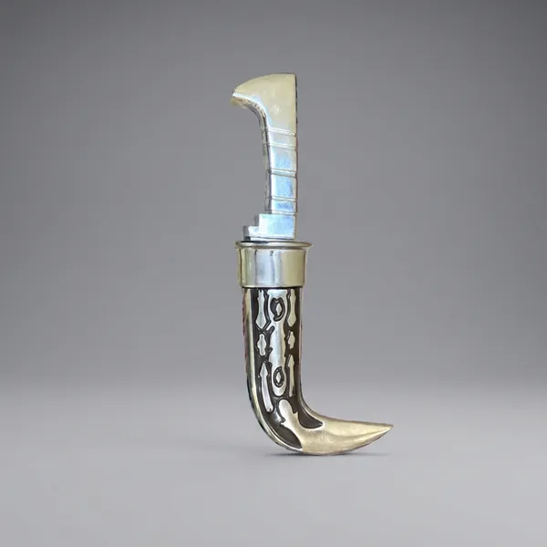 Silver_Stylish_Shining_Look_Made_of_Fibre_Plastic_Body_with_Non_Sharp_Iron_Blade_(8_Inch)