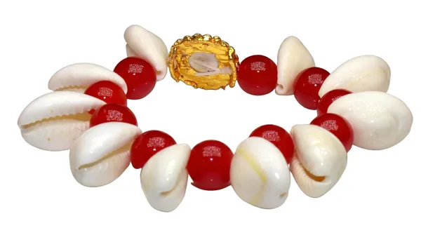 Shukrana_Blessings_Guruji_Swaroop_Kodiya_Bracelet_with_Religious_Charm,_Clear_Crystals_and_Colour_Full_Beads,_Gold-Plated_Frame_(Kodiya)