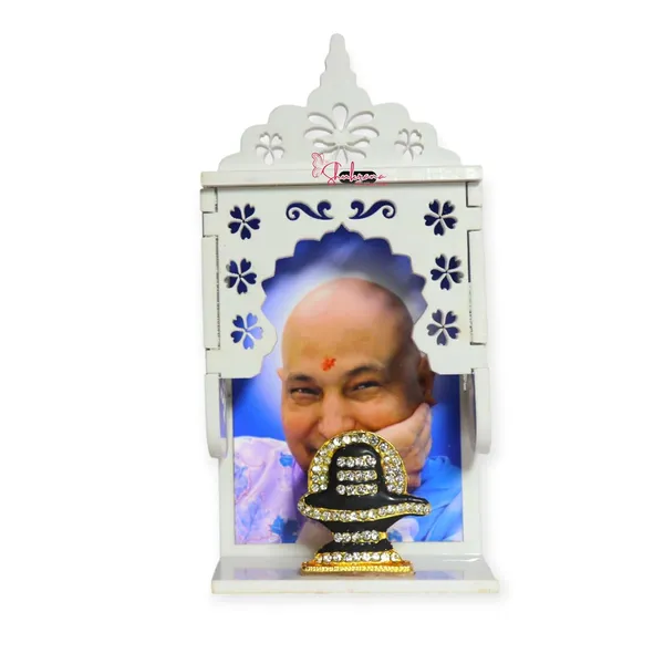 Shukrana_Blessings_Guruji_Swaroop_Car_Dashboard_Frame_|_White_Wooden_Temple_Design_with_Gold-Plated_Crystal_Shivling_|_Spiritual_Idol_for_Home,_Office_&_Gift