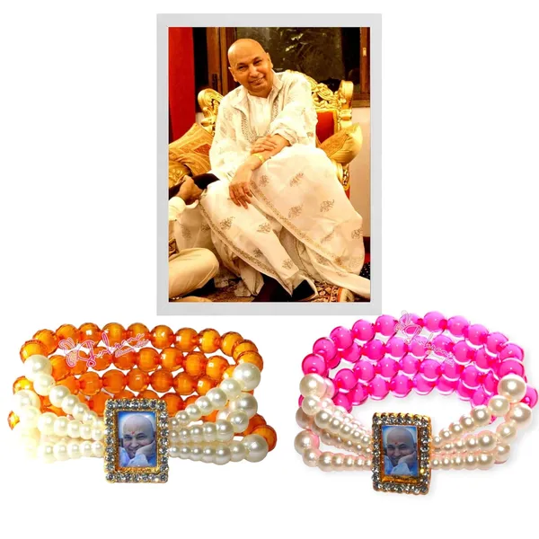 Shukrana_Blessings_jai_Guruji_Spiritual_Beaded_|_Guruji_Bracelets_|_Guruji_Swaroop_Bracelets_–_Multi-Strand_with_Crystal_Frame,_(Multi-Color)_(2-pc)