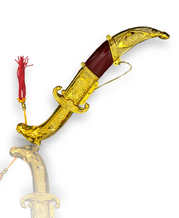 Golden_&_Red_Stylish_Shining_Look_Made_of_Fibre_Plastic_Body_with_Non_Sharp_Iron_Blade_(8_Inch)