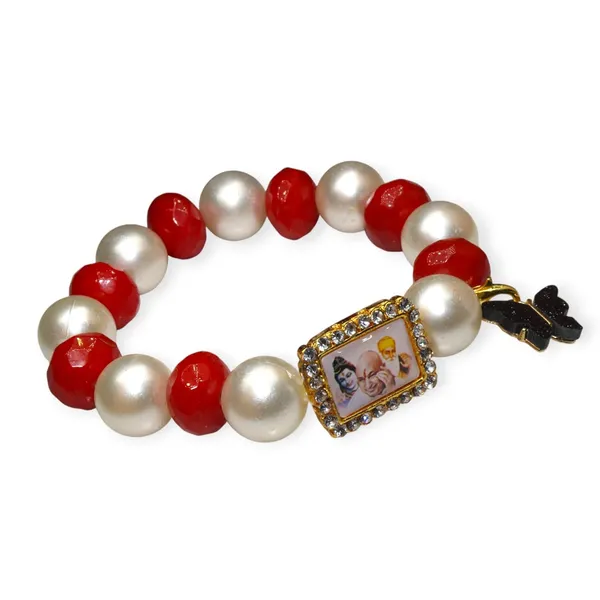 Shukrana_Blessings_Jai_Guruji_Crystal_Beaded_Bracelet_with_Religious_Charm,_Clear_Crystals_and_Multi-Color_Beads,_Gold-Plated_Frame_(Premium-Bracelet)