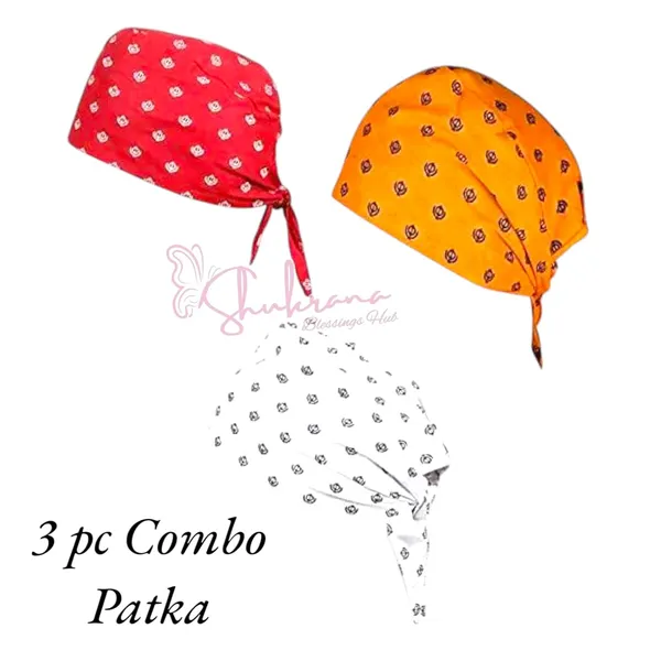 Shukrana_Blessings_Sikh_patka_Khanda_Printed_Cotton_Adjustable_Patka_Bandana_Durag_Skull_Cap_for_Men_&_Women_Orange,White_&_Red_(3_pc_cpmbo_patka)