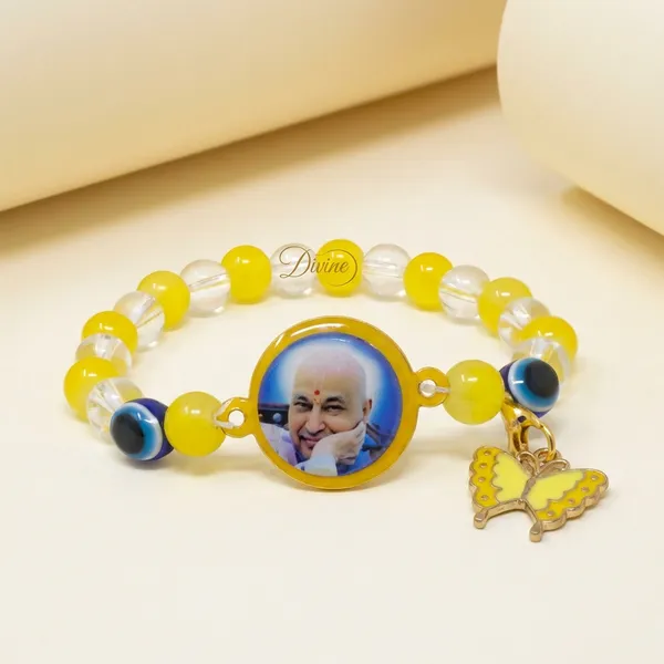 DIVINE_GURU_JI_Jai_Guru_Ji_Bracelet_with_Yellow_&_Crystal_Beads,_Evil_Eye_Protection_&_Butterfly_Charm_|_Spiritual_Divine_Wristband_for_Men_&_Women_|_Devotional_Gift_for_Faith_&_Meditation