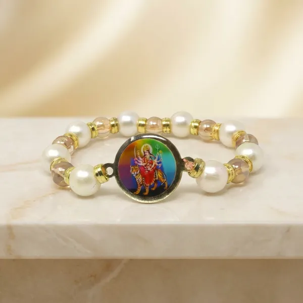 DIVINE_GURU_JI_Mata_Rani_Bracelet_|_Sherawali_Mata_Bracelet_with_Pearls_&_Shimmer_Beads_|_Spiritual_Kada_Wristband_for_Men_and_Women_|_Devotional_Bhakti_Gift_for_Prayer,_Puja_&_Meditation