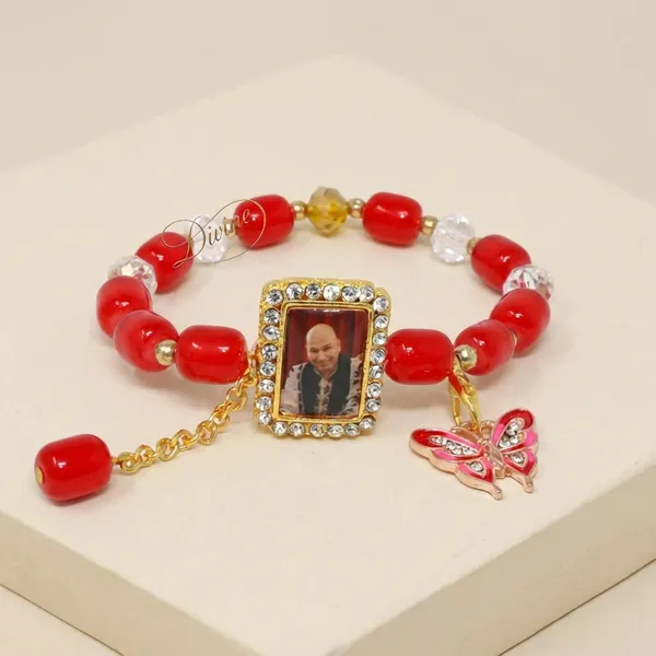 DIVINE_GURU_JI_Jai_Guru_Ji_Swaroop_Red_Bead_Bracelet_|_Spiritual_Kada_with_Crystal_Frame_&_Butterfly_Charm_|_Devotional_Wristband_for_Men_&_Women_|_Prayer,_Meditation_&_Bhakti_Gift