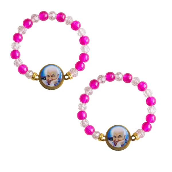 DIVINE_GURU_JI_Jai_Guruji_Pink_Beads_Bracelet_|_Handmade_Spiritual_Bracelet_with_Guruji_Swaroop_|_Divine_Blessings_for_Women,_Meditation,_Satsang_&_Devotional_Gift