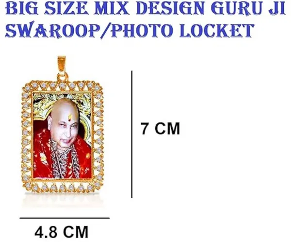 Golden_Ractangle_Shape_Diamond_Nug_Studded_Guru_Ji_Swaroop_pendent-set-2