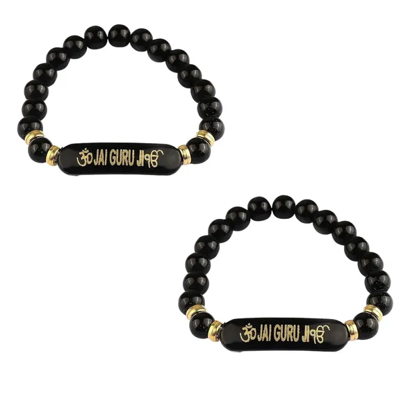 DIVINE_GURU_JI_Jai_Guru_Ji_Black_Beads_Kada_Bracelet_with_Golden_Engraved_Plate_|_Spiritual_Kada_for_Men_&_Women_|_Meditation,_Pooja_&_Devotional_Gift