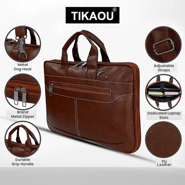 Tan_Synthetic_Leather_Expandable_Laptop_Office_Bag_(40.64_X_3.81_X_30.48_Cm)