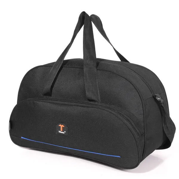 Black_16_Inch_Duffle_Bag_With_2_Spacious_Compartments_For_Travel,_Gym_&_Overnight_Trips