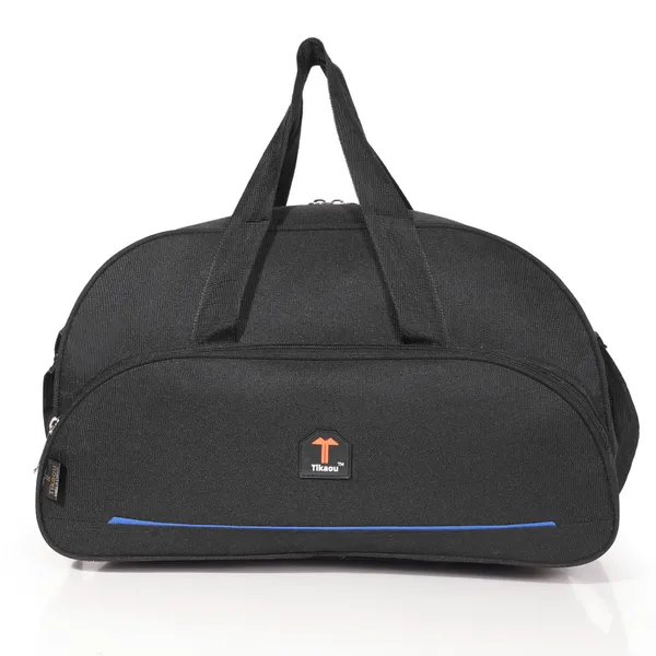 Black_18_Inch_Duffle_Bag_With_2_Spacious_Compartments_For_Travel,_Gym_&_Overnight_Trips