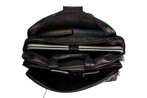 Black_Pu_Foam_Leather_Expandable_Laptop_Messenger_Bag_For_Office_&_Travel_–_D-Frame_(40.64_X_16.51_X_30.48_Cm)